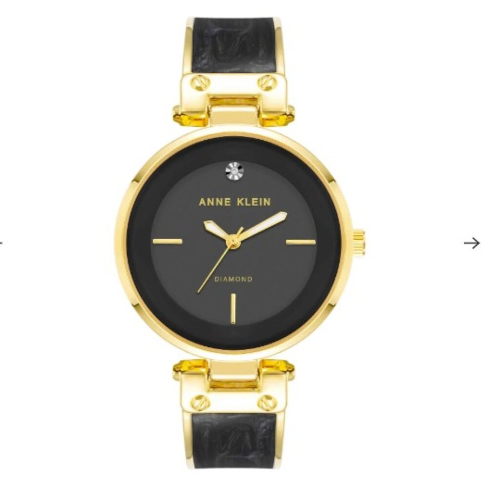 Anne Klein Women's Genuine Diamond Dial Bangle Watch